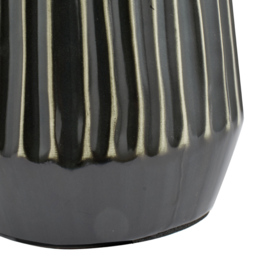 Pacific Lifestyle Artemis Black Textured and Brushed Silver Ceramic Tall Table Lamp - Grey - Wilko - thumbnail 4