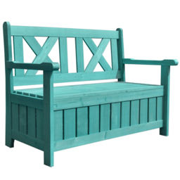Jack Stonehouse Green Wooden Storage Bench - Size: 2 Seater - Wilko - thumbnail 3