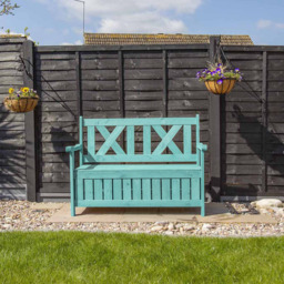Jack Stonehouse Green Wooden Storage Bench - Size: 2 Seater - Wilko - thumbnail 7