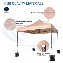 Maximus Beige Pop Up Patio Canopy Tent 3 x 3m - MCC - Wilko - thumbnail 6