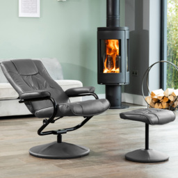 Artemis Home Gibson Grey Swivel Recliner Chair with Footstool - Size: Single - Wilko - thumbnail 3