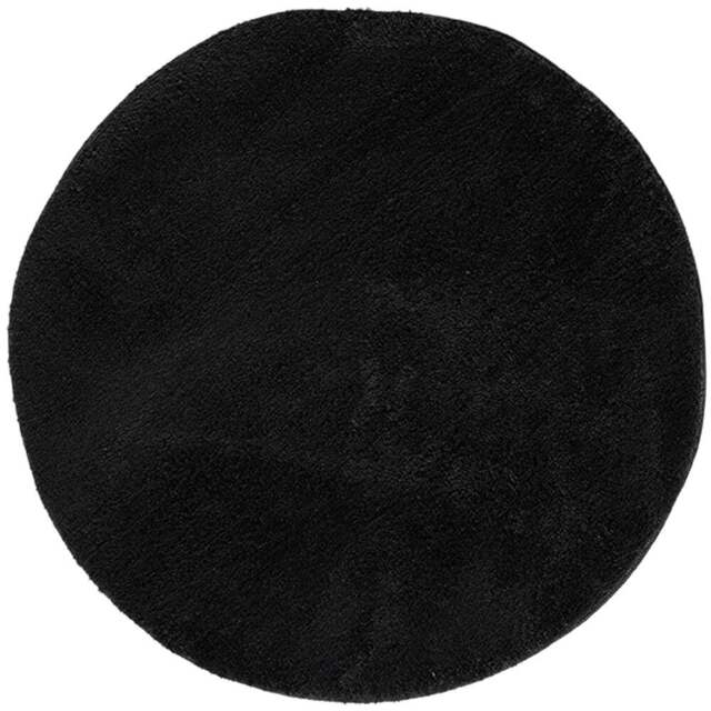 Desire Rugs Comfy Black Anti Slip Felt Backing Round Rug 100cm - Size: 100 x 100cm - Wilko - image 1