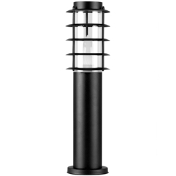 ValueLights Wharf Black Warm White Bulb Bollard Light - Size: 25 x 11.5 x 46cm - Wilko - thumbnail 1