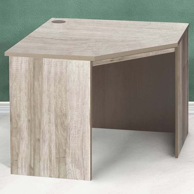 R White Cabinets Corner Computer Desk Grey - Size: 72.8 x 94 x 54cm - Wilko - image 1