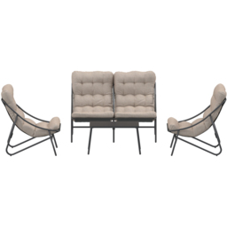 Charles Bentley Porto 4 Seater Garden Lounge Set - Grey - Wilko - thumbnail 3