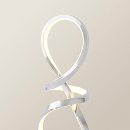 ValueLights Infinity Chrome Swirl Integrated LED Table Lamp - Size: 45 x 19 x 12cm - Silver - Wilko - thumbnail 4