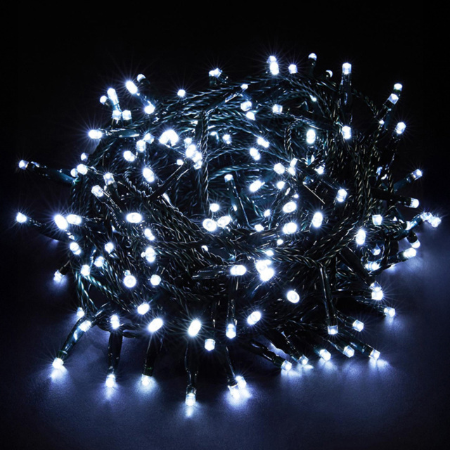Best Artificial 200 Bright White Multi Function Mains Powered Black String Light - Size: 5 x 5 x 2000cm - Wilko - image 1