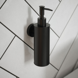 Rothley Matt Black Round Soap Dispenser 180ml - Size: 21.5 x 6 x 9cm - Wilko - thumbnail 3