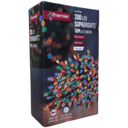 Premier 200 Multicolour LED Multi-Function Clear String Light 16m - Size: 5 x 1600 x 5cm - Multi Coloured - Wilko - thumbnail 3