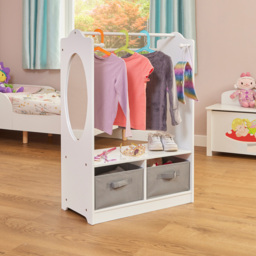 Liberty House Toys White Wooden Dress Up Unit with Storage - Wilko - thumbnail 6