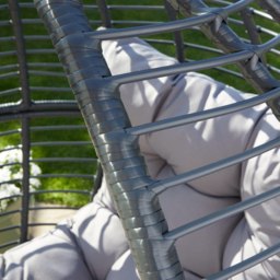 Home Source Eden Egg Balloon Dark Grey Cushioned Chair - Size: 148 x 93 x 70cm - Wilko - thumbnail 4