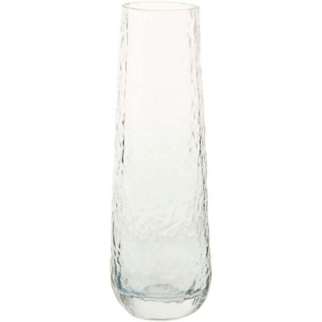 Premier Housewares Blue Brock Glass Vase Small - Size: 9 x 9 x 25cm - Wilko - image 1