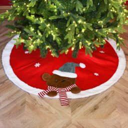 Traditional Christmas Bear Tree Skirt Red - Wilko - thumbnail 2