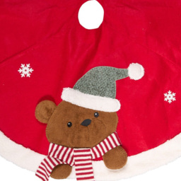 Traditional Christmas Bear Tree Skirt Red - Wilko - thumbnail 5