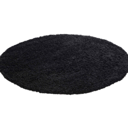 Desire Rugs Oxford Black Plain Round Shaggy Rug 120 x 120cm - Wilko - thumbnail 1