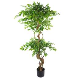 Botanik Japanese Fruticosa Artificial Tree in Pot 150cm - Size: 150 x 60 x 60cm - Green - Wilko - thumbnail 1