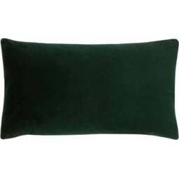 Paoletti Sunningdale Bottle Rectangular Velvet Cushion - Size: 50 x 30 cm - Green - Wilko