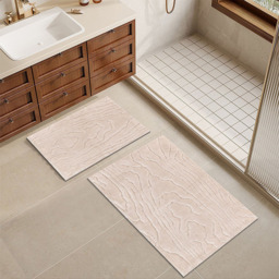Aspen Wood Bath Mat - Beige/70cm - Wilko - thumbnail 3