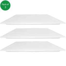 ENER-J 3 Pack 40W 6000K Ultra Slim LED Backlit Panel Lights - Size: 63 x 7 x 7cm - White - Wilko
