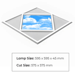 ENER-J 70W 6500K Cool White Diamond Sky and Cloud Ceiling LED Panel Light 600 x 600mm - Size: 63 x 5 x 5cm - Wilko - thumbnail 7