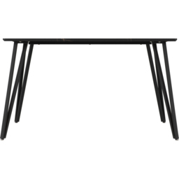 Seconique Marlow 4 Seater Black Dining Table Marble Effect - Wilko - thumbnail 4