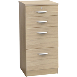 R White Cabinets 4 Drawer Brown Filing Cabinet - Wilko - thumbnail 3