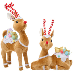 The Christmas Gift Co Sitting Rudolph with Presents Decoration - Size: 25 x 10 x 22cm - Multi - The Christmas Gift Co. - Wilko - thumbnail 7