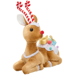 The Christmas Gift Co Sitting Rudolph with Presents Decoration - Size: 25 x 10 x 22cm - Multi - The Christmas Gift Co. - Wilko - thumbnail 4