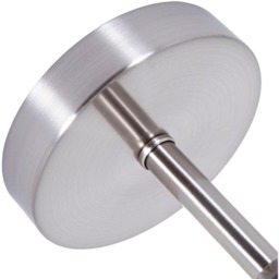 Happy Homewares Brushed Satin Nickel Semi Flush Ceiling Light Fitting - Size: 17 x 12 x 12cm - Silver - Wilko - thumbnail 5