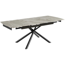 DS Living Kairo 6 Seater Extendable Dining Table Marble Pattern - Grey - Wilko - thumbnail 3