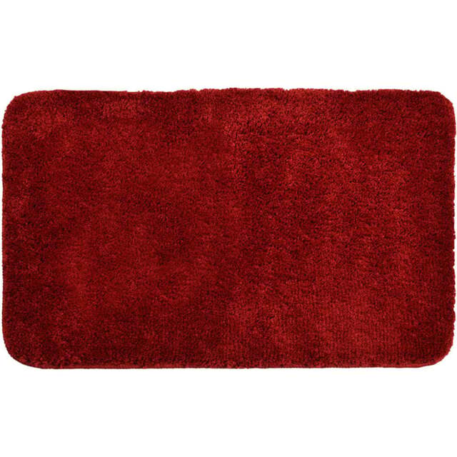 Allure Bath Fashions Wine Microfibre Luxury Non-Slip Bath Mat 50 x 80cm - Red - Wilko - image 1