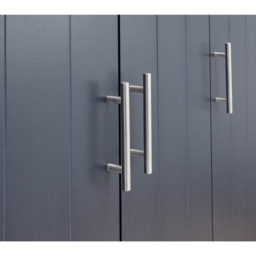 GFW Kendal 3 Door 3 Drawer Slate Blue Wardrobe - Size: 3 Door, 3 Drawer - Wilko - thumbnail 7
