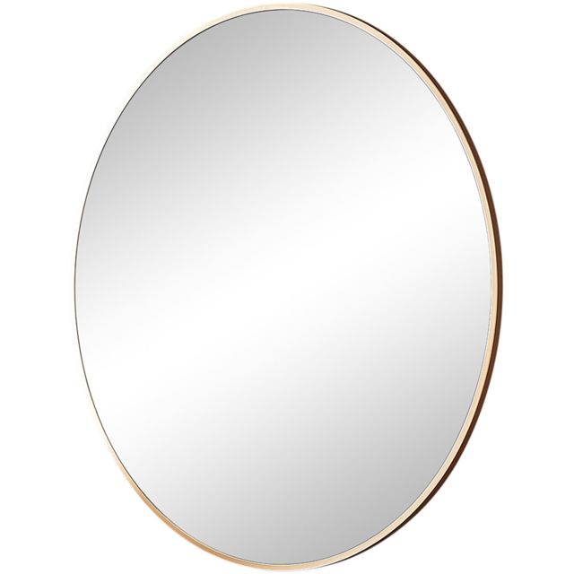 Furniturebox Emma Round Gold Frame Wall Mirror 80cm - Size: 80 x 80cm - Wilko - image 1