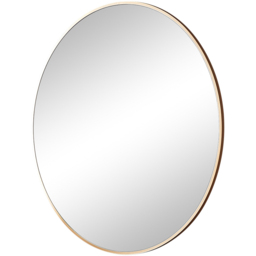 Furniturebox Emma Round Gold Frame Wall Mirror 80cm - Size: 80 x 80cm - Wilko - thumbnail 1