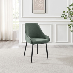 Furniturebox Belton Set of 2 Green and Black Dining Chair - Wilko - thumbnail 6