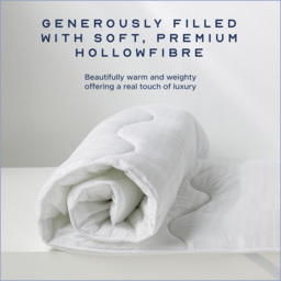 Snuggledown Double Scandinavian Hollowfibre Mattress Topper - White - Wilko - thumbnail 5