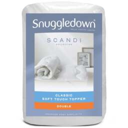 Snuggledown Double Scandinavian Hollowfibre Mattress Topper - White - Wilko