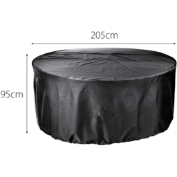 Cozy Bay EZBreathe 6 Seater Round Black Patio Set Cover - Size: 95 x 205 x 205cm - Wilko - thumbnail 6
