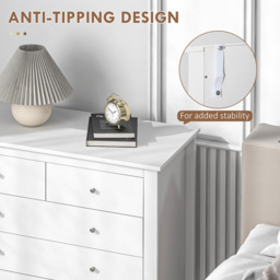 Portland Modern 5 Drawer White Chest of Drawers - Wilko - thumbnail 7