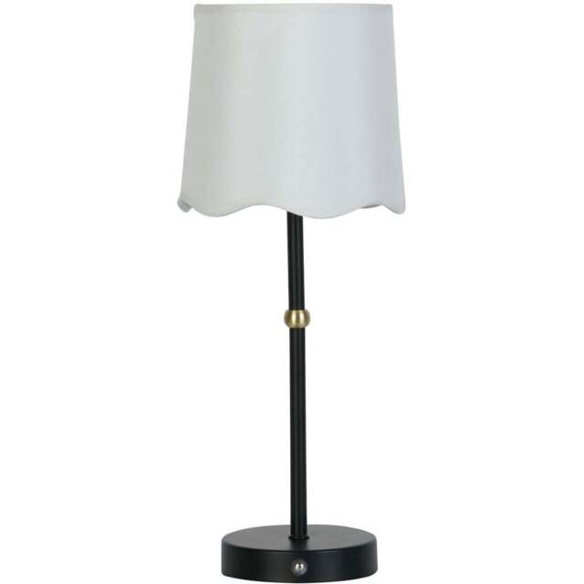 Lighting Collection Antique Brass and Black Rechargeable LED Table Lamp - Size: 32 x 13.5 x 13.5cm - Wilko - image 1