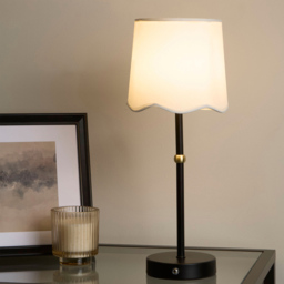 Lighting Collection Antique Brass and Black Rechargeable LED Table Lamp - Size: 32 x 13.5 x 13.5cm - Wilko - thumbnail 3