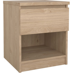 Florence Single Drawer Single Shelf Jackson Hickory Oak Bedside Table - Wood - Furniture to Go - Wilko - thumbnail 3