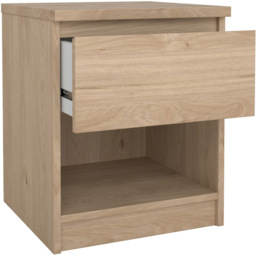 Florence Single Drawer Single Shelf Jackson Hickory Oak Bedside Table - Wood - Furniture to Go - Wilko - thumbnail 5