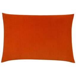 furn. Contra Tangerine Velvet Cushion - Size: 60 x 40cm - Multi - Wilko