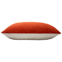 furn. Contra Tangerine Velvet Cushion - Size: 60 x 40cm - Multi - Wilko - thumbnail 4