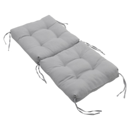 Living and Home Light Grey Deep Seat Lawn Chair Cushion - Size: 25 x 45cm - Wilko - thumbnail 4
