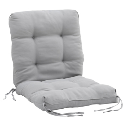 Living and Home Light Grey Deep Seat Lawn Chair Cushion - Size: 25 x 45cm - Wilko