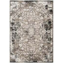 Mayfair Living Room Area Rug Metallic Sheen Contemporary Modern Damask Design - Grey 160cm x 230cm - Size: 230 x 160 x 0.7cm - Desire Rugs - Wilko