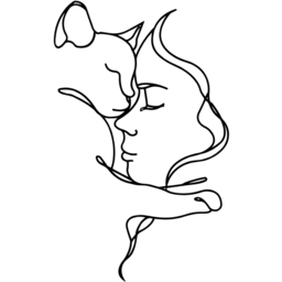 Decortie Minimalist Woman and Cat Metal Line Art Wall Decor - Size: 43.7 x 70 x 0.2cm - Black - Wilko - thumbnail 1
