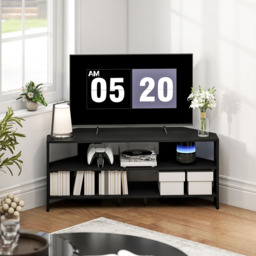 HOMCOM 2 Shelf Black Corner TV Unit - Size: 45 x 36 x 110cm - Wilko - thumbnail 7